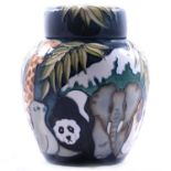 Rachel Bishop for Moorcroft Pottery, a large 'Noah's Ark' ginger jar and cover