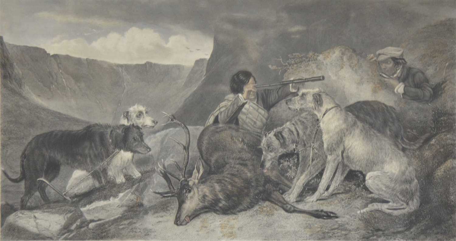 Lucas after Ansdell, Deer Stalking, and two other engravings, - Image 2 of 6