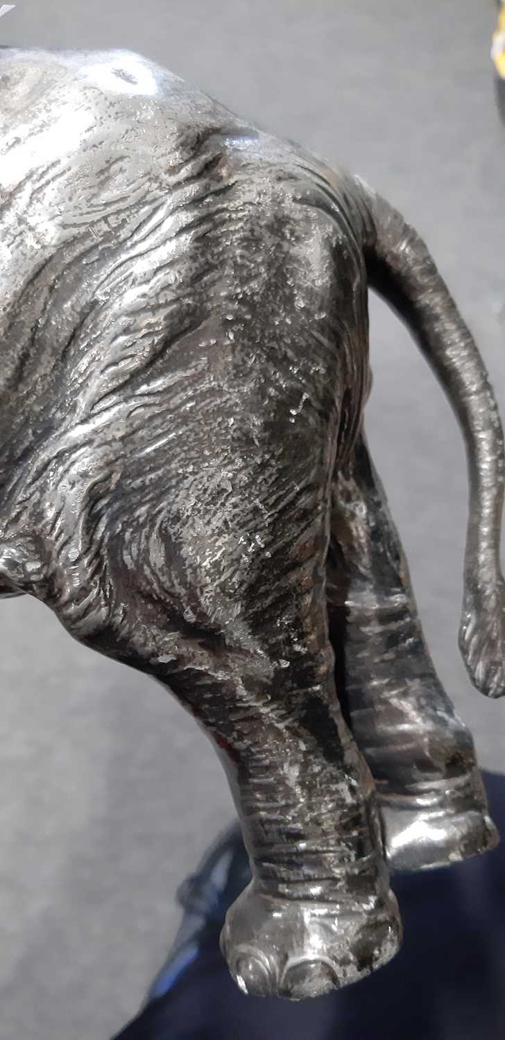 Silver plated model, elephant, - Image 3 of 6
