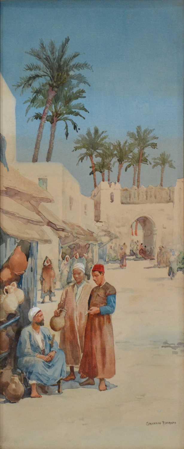Giovanni Barbaro, Arabian town scenes, a pair,
