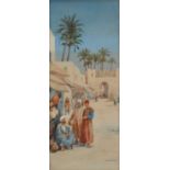 Giovanni Barbaro, Arabian town scenes, a pair,
