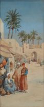 Giovanni Barbaro, Arabian town scenes, a pair,