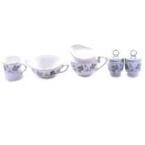 Royal Worcester June Garland pattern part dinner, tea and coffee service.