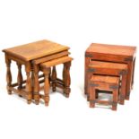 Two nests of occasional tables,