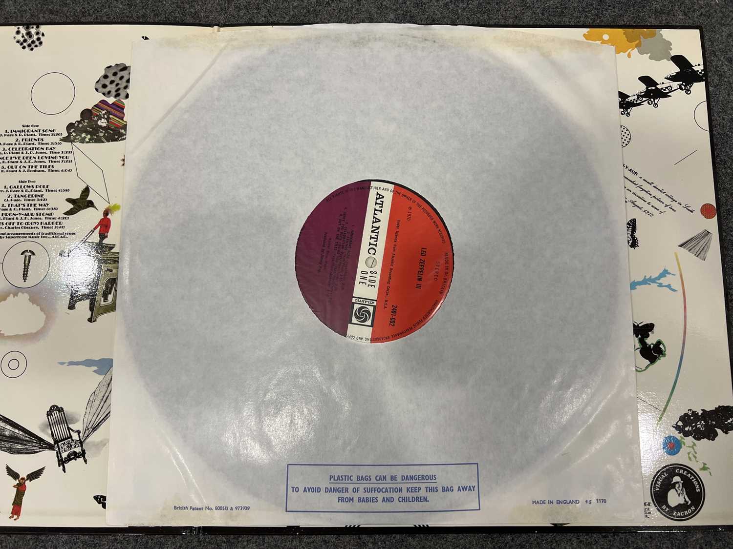 Led Zeppelin, I/ II/ and III LPs, Plum Atlantic labels - Image 10 of 12
