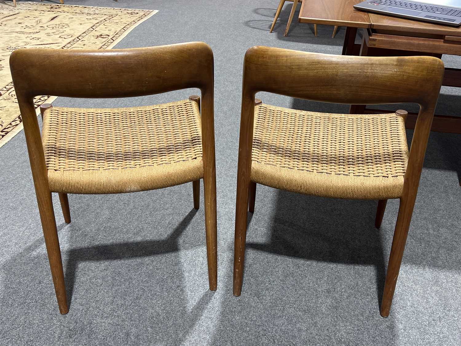 Set of four Mid-Century Danish teak dining chairs, by Niels J L Moller - Image 13 of 15