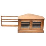 Ercol, Mural Golden Dawn corner media unit and a set of wall shelves