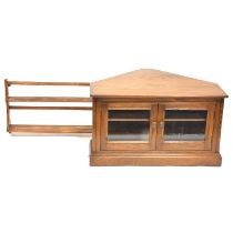 Ercol, Mural Golden Dawn corner media unit and a set of wall shelves