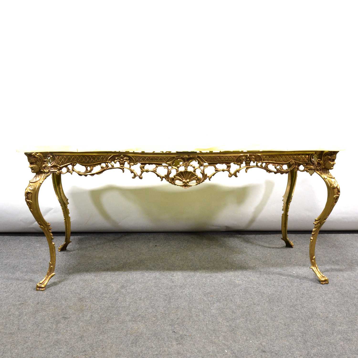 Two gilt metal and onyx tables, - Image 2 of 2