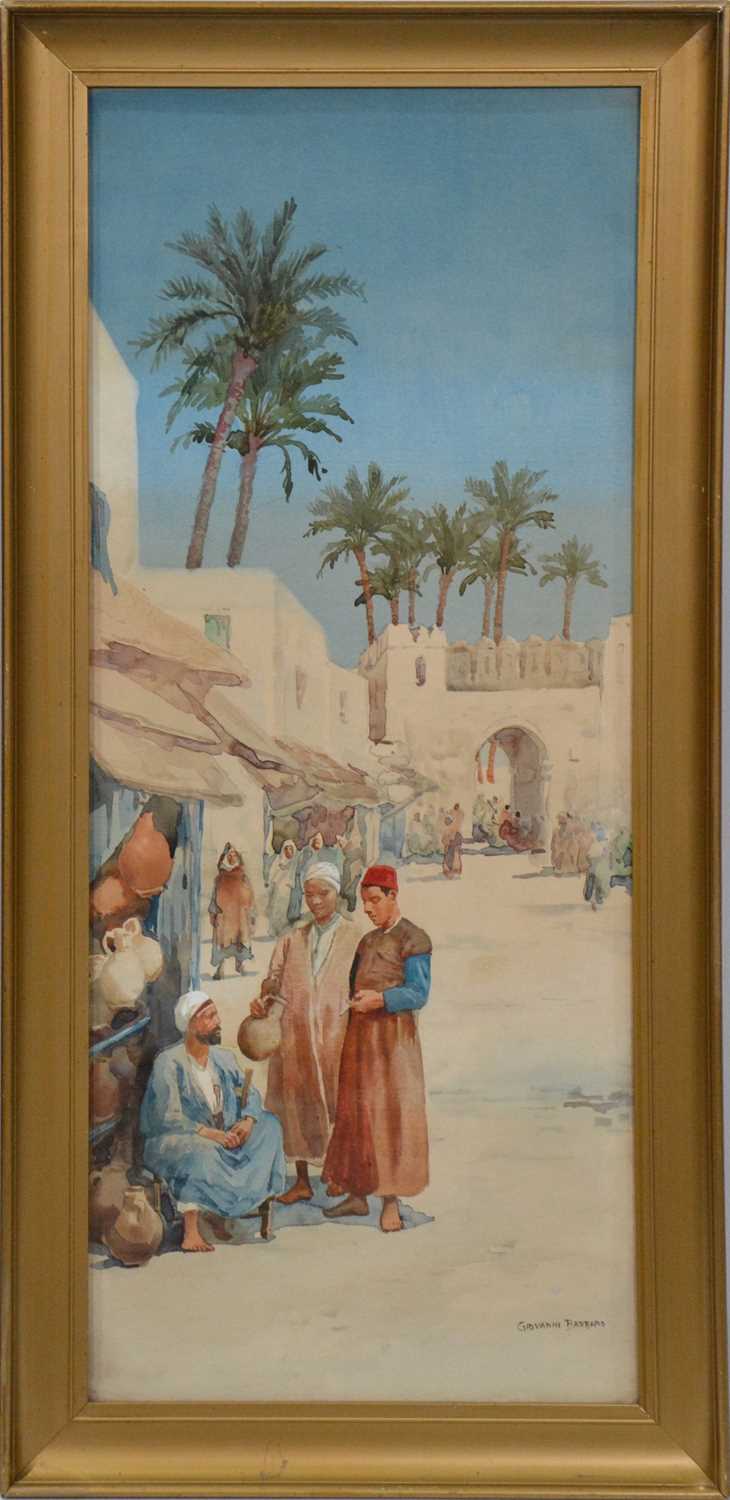 Giovanni Barbaro, Arabian town scenes, a pair, - Image 3 of 4