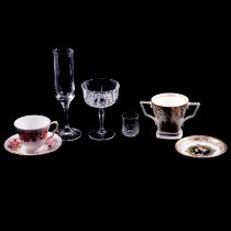 Colclough bone china tea set, decorative china and glass, including modern commemoratives.