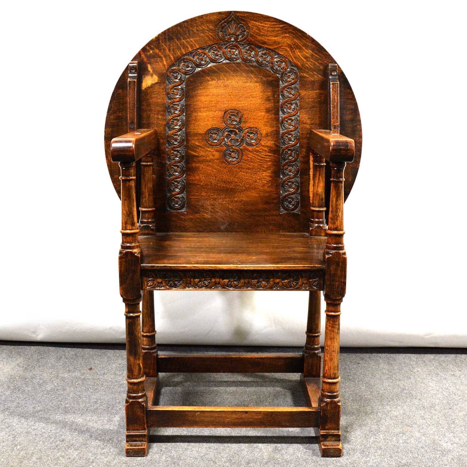 Oak monk's seat,