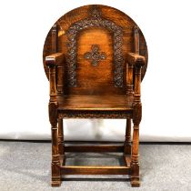 Oak monk's seat,
