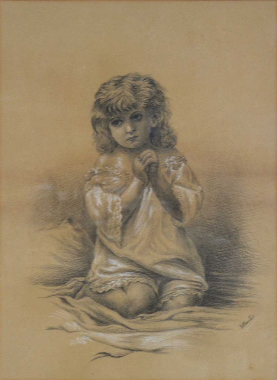 G Thorne, Pastel of a praying infant; and other works - Image 5 of 5