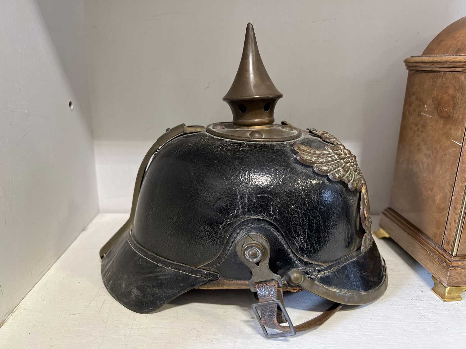 WWI German Pickelhaube Helmet, - Bild 5 aus 8