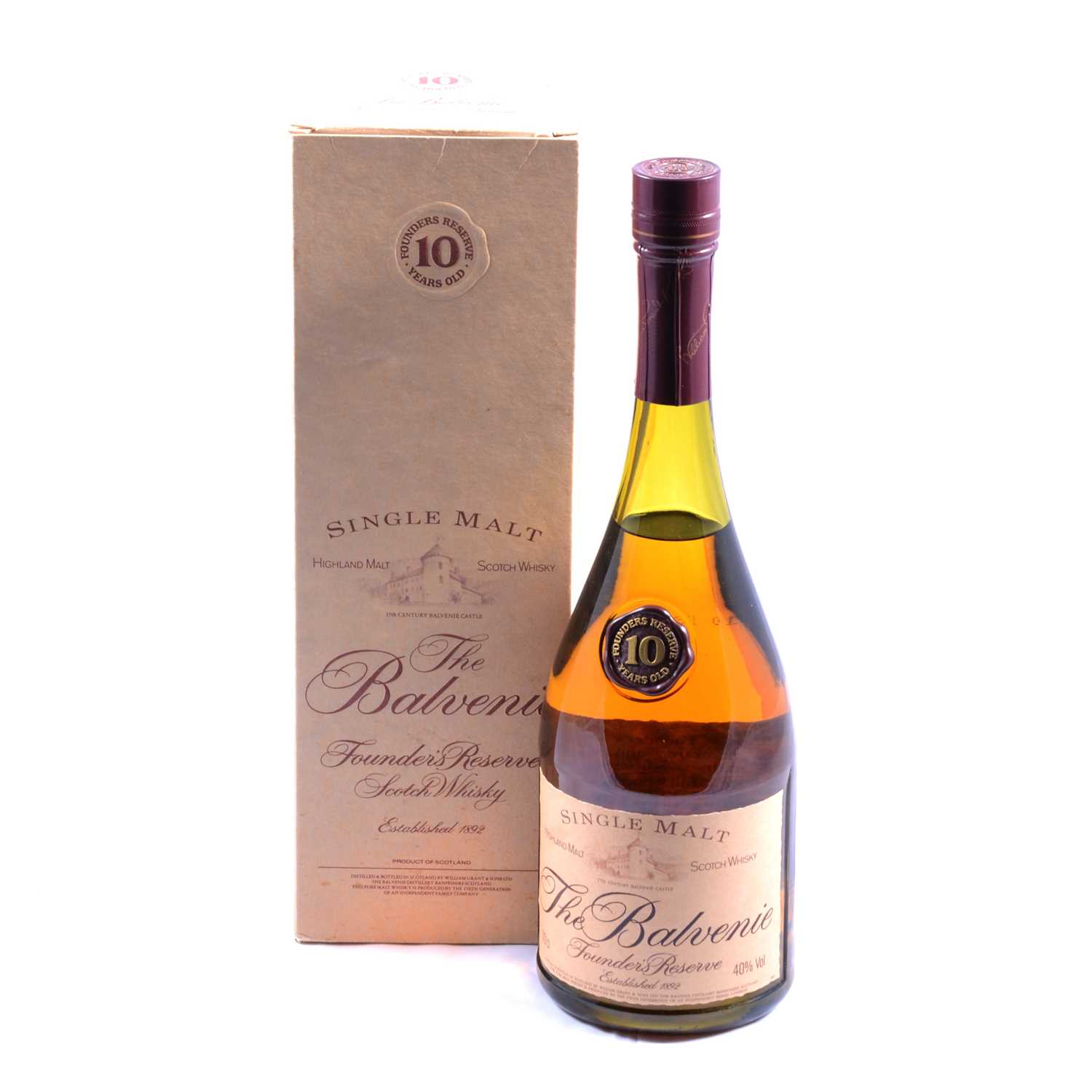 The Balvenie, 10 year old Founder's Reserve, single Speyside malt whisky