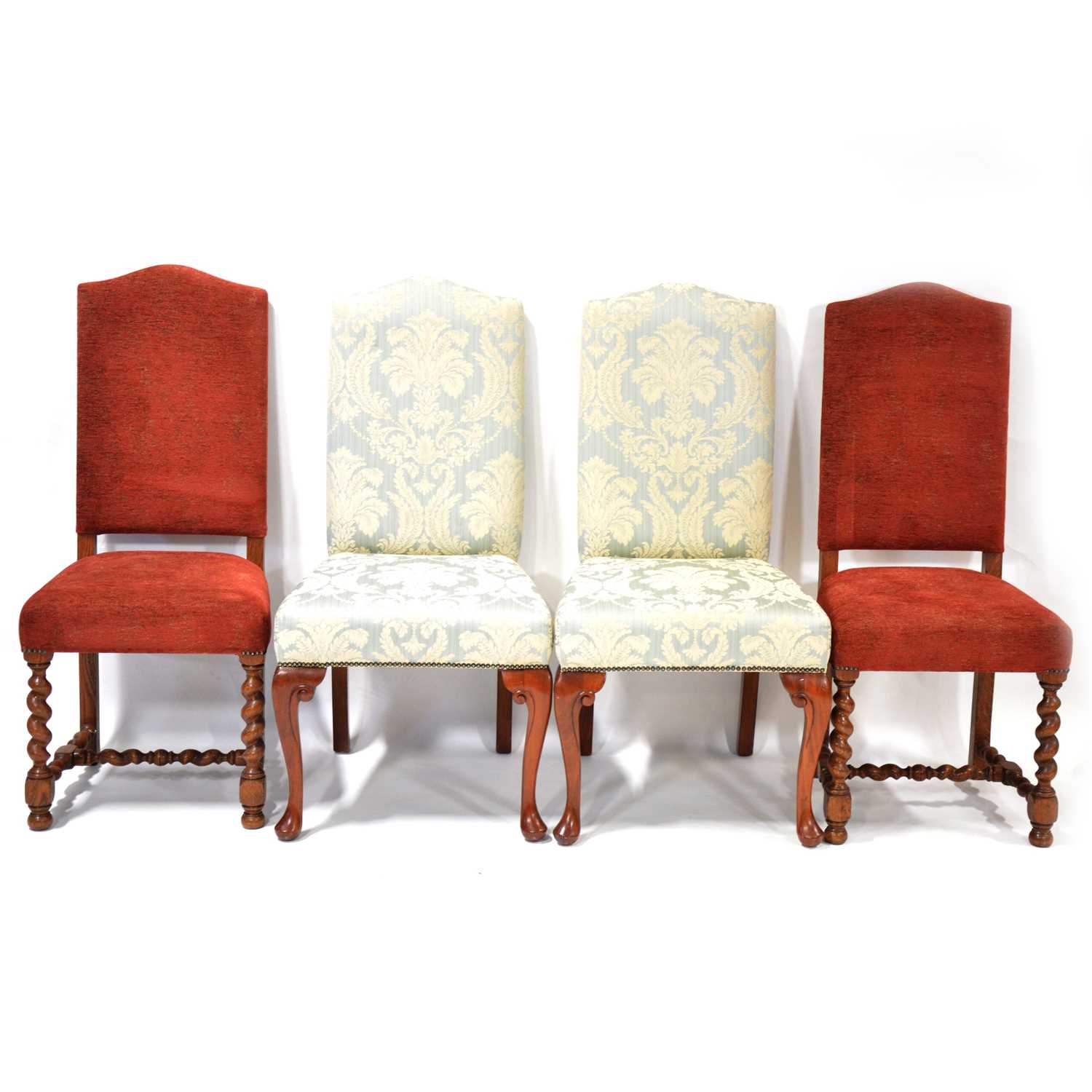 Two pairs of Haselbech Oak dining chairs,