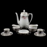 Royal Worcester bone china table service, June Garland pattern,