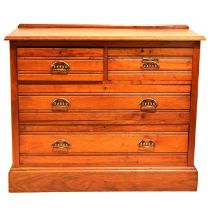 Victorian walnut chest of drawers,