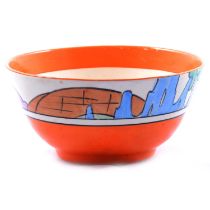 Clarice Cliff, an ‘Orange Roof’ pattern bowl