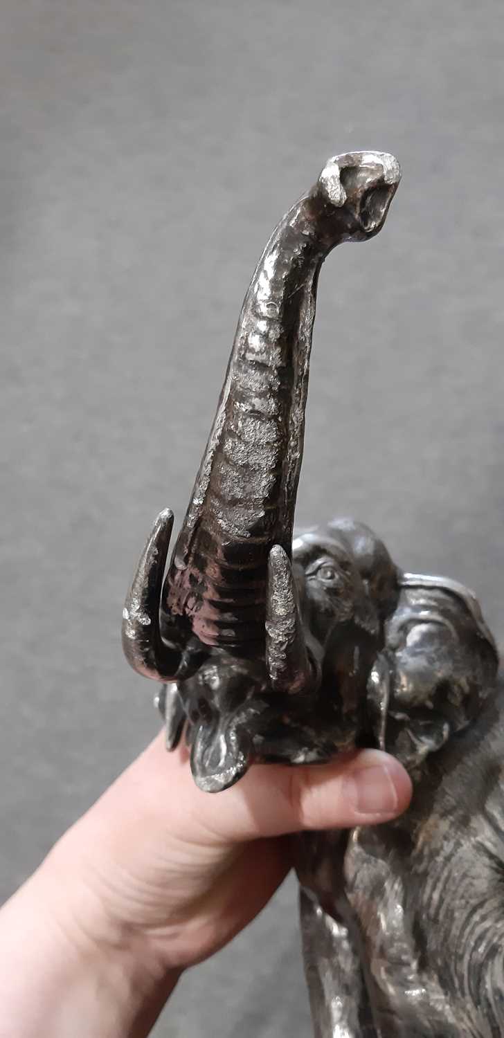 Silver plated model, elephant, - Image 6 of 6