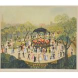 Helen Bradley, The Fair at Daisy Nook and Sunday Afternoon in Alexandra Park, two prints,