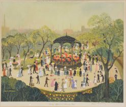 Helen Bradley, The Fair at Daisy Nook and Sunday Afternoon in Alexandra Park, two prints,