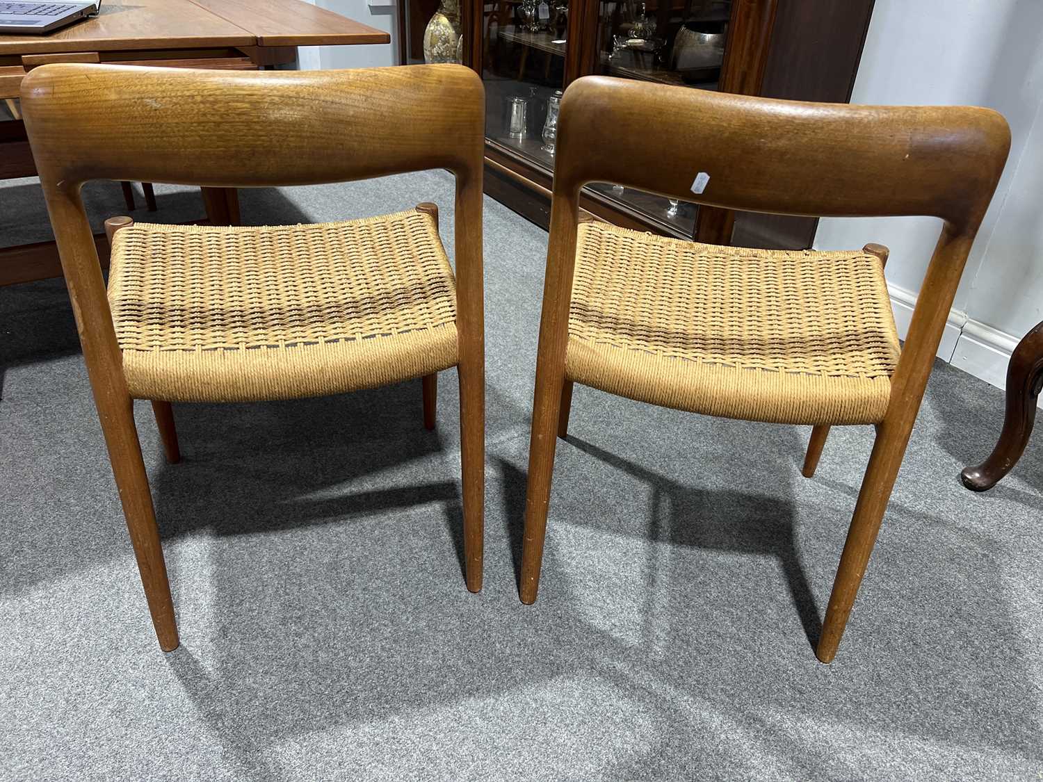 Set of four Mid-Century Danish teak dining chairs, by Niels J L Moller - Image 14 of 15