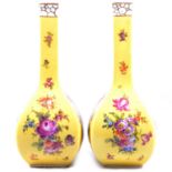 Pair of Meissen style vases, late 19th century