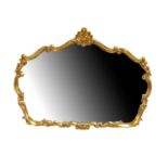 Rococo style gilt frame wall mirror,