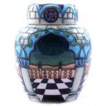 Beverley Wilkes for Moorcroft Pottery, a large 'Jumeirah' pattern ginger jar and cover