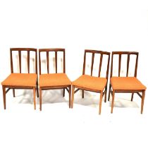 Set of four mid-century teak dining chairs, by Younger