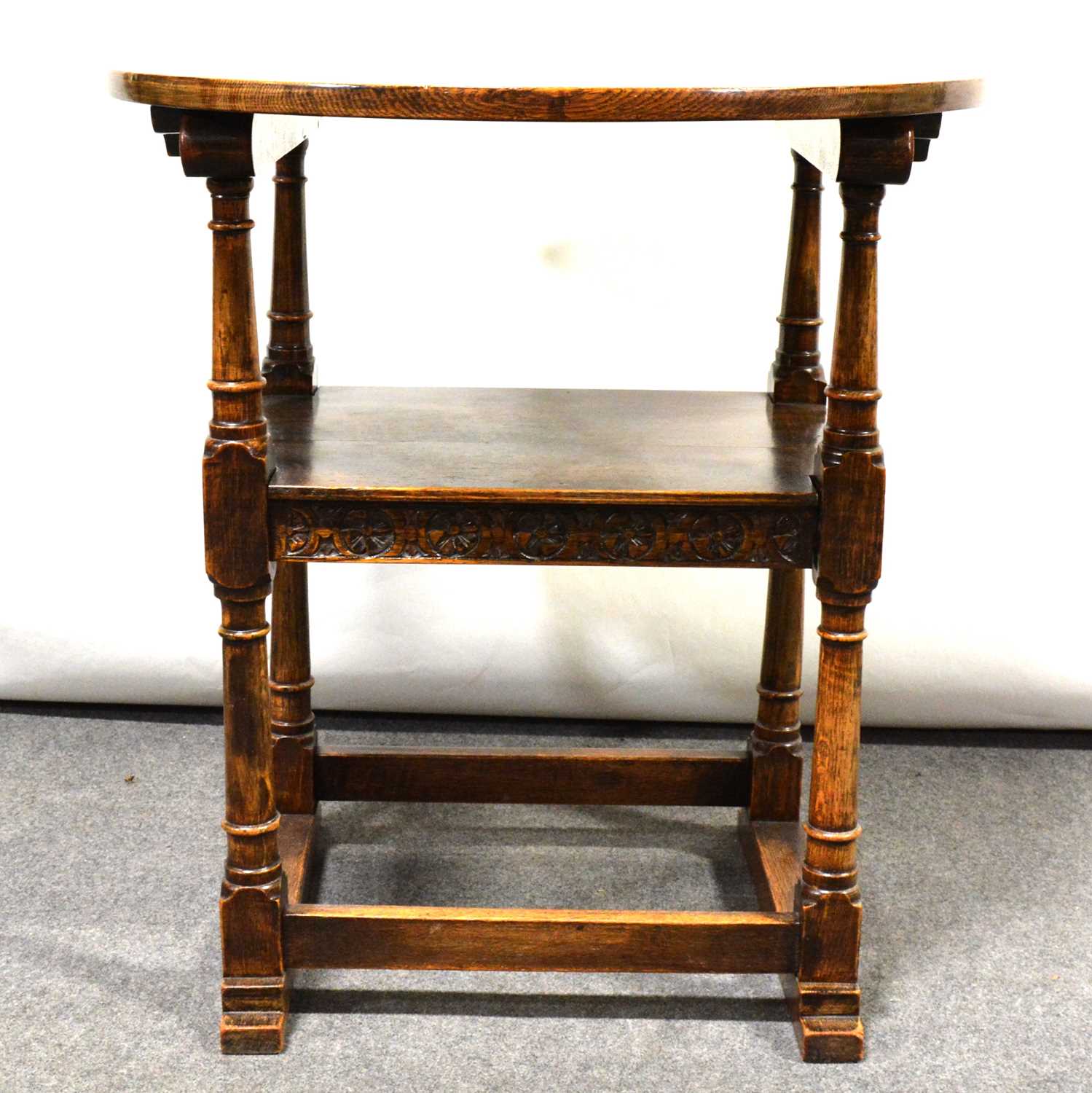 Oak monk's seat, - Image 2 of 2