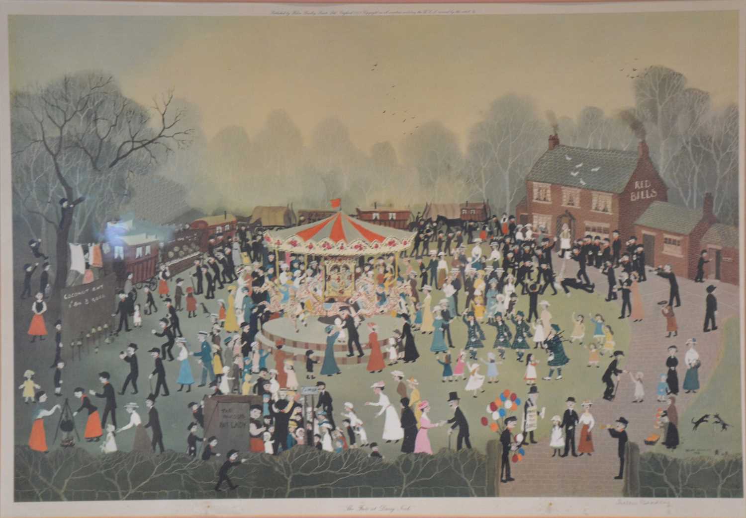 Helen Bradley, The Fair at Daisy Nook and Sunday Afternoon in Alexandra Park, two prints, - Image 2 of 4