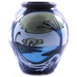 Emma Bossons for Moorcroft Pottery, a large 'Knypersley' pattern vase 22