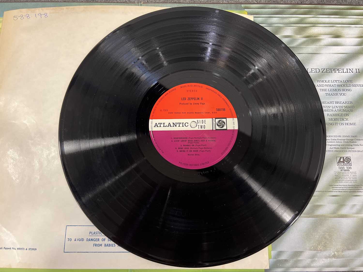 Led Zeppelin, I/ II/ and III LPs, Plum Atlantic labels - Image 8 of 12