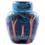 Rachel Bishop for Moorcroft Pottery, a large 'Moonlight Sonata' pattern ginger jar and cover