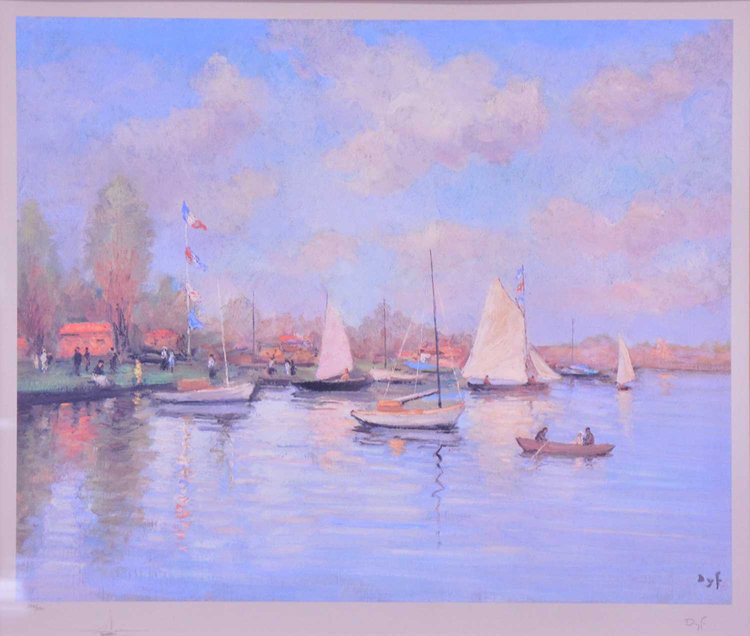 After Marcel Dyf, Landscape and Harbour, two prints,