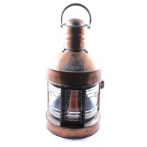 Ship's TRAWLING copper masthead lamp, other brass and copper,