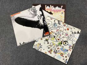 Led Zeppelin, I/ II/ and III LPs, Plum Atlantic labels