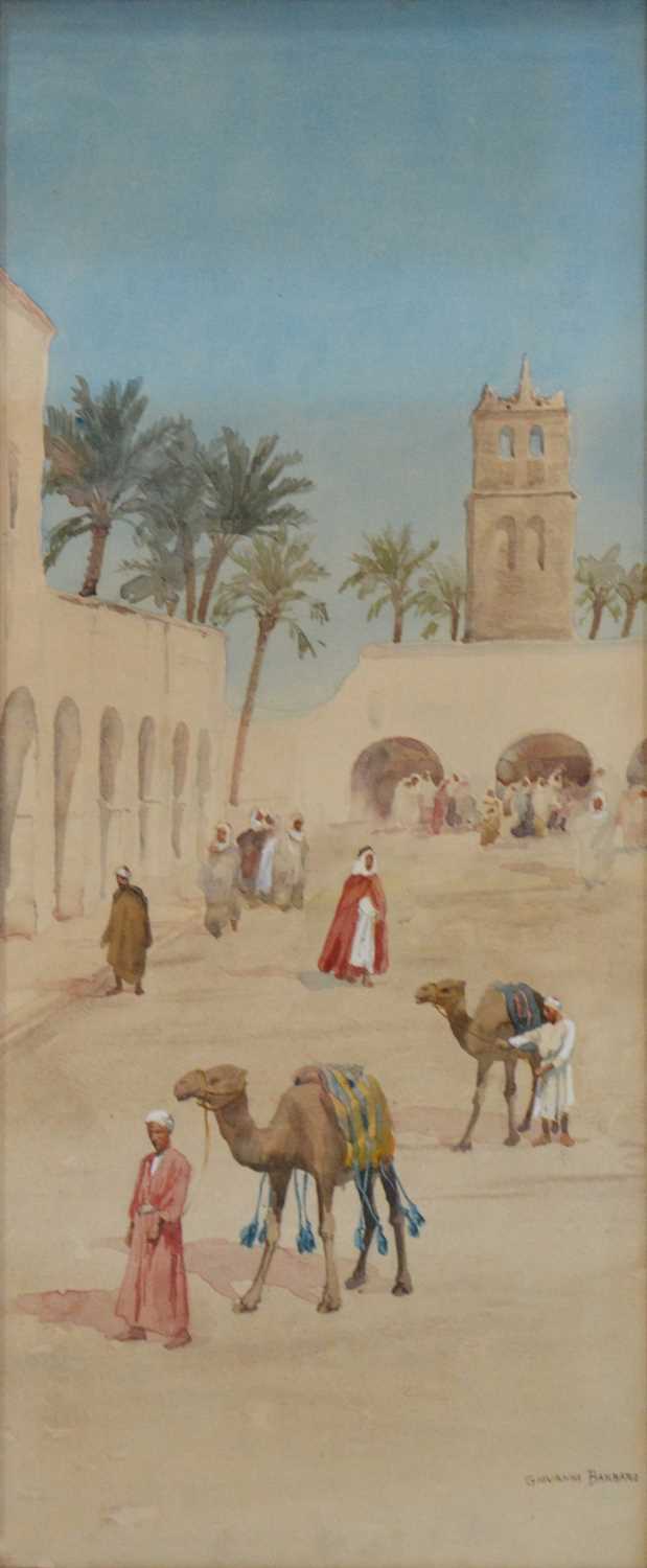 Giovanni Barbaro, Arabian town scenes, a pair, - Image 2 of 4