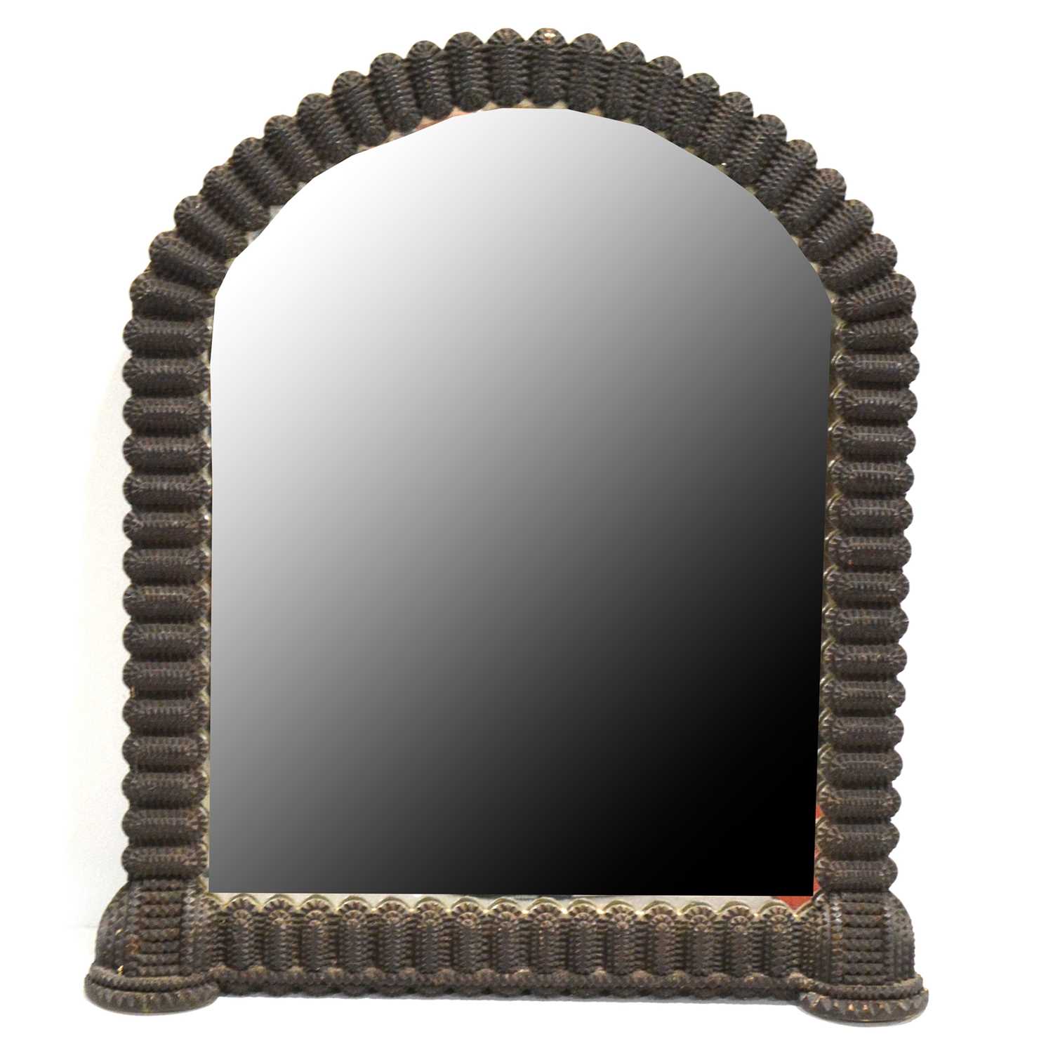 Wall mirror, carved hardwood frame,