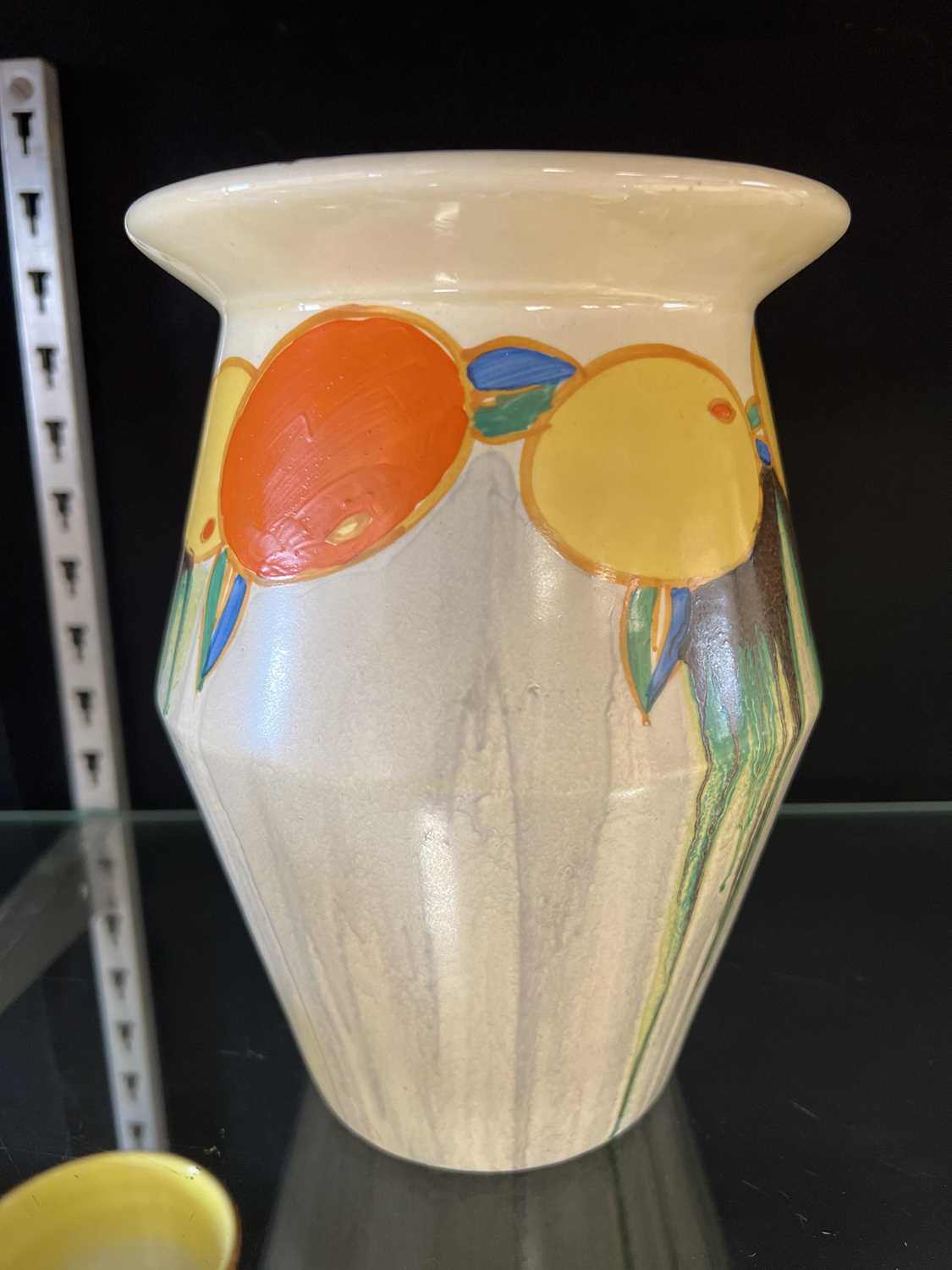 Clarice Cliff, ‘Delecia Citrus’ vase, shape 342 - Image 5 of 7