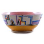 Clarice Cliff, a 'Tennis' pattern bowl