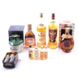 Selection of assorted blended whisky
