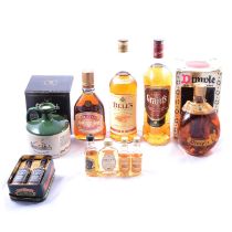 Selection of assorted blended whisky