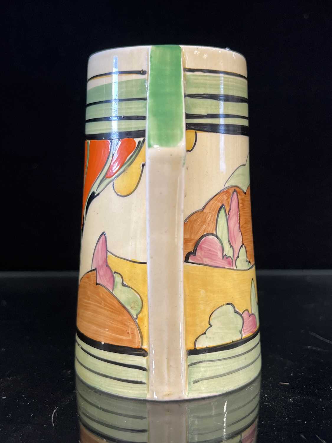 Clarice Cliff, a ‘Honolulu’ pattern conical jug - Image 3 of 8