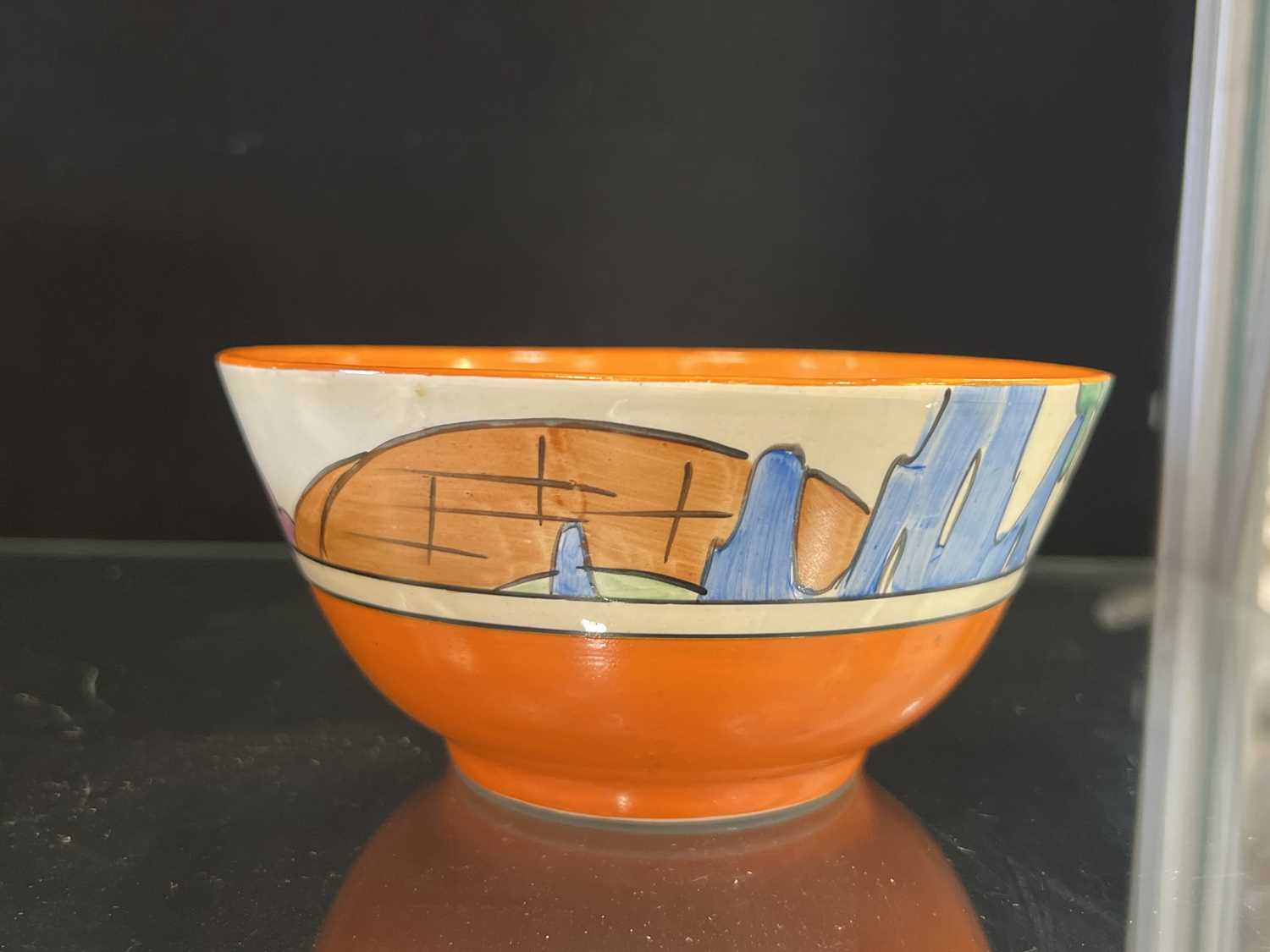 Clarice Cliff, an ‘Orange Roof’ pattern bowl - Image 4 of 9