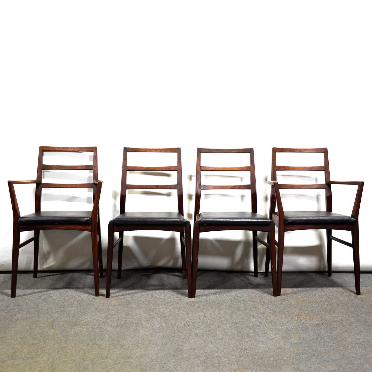 Set of six Mid-Century afromosia dining chairs, attributed to Richard Hornby for Fyne Ladye