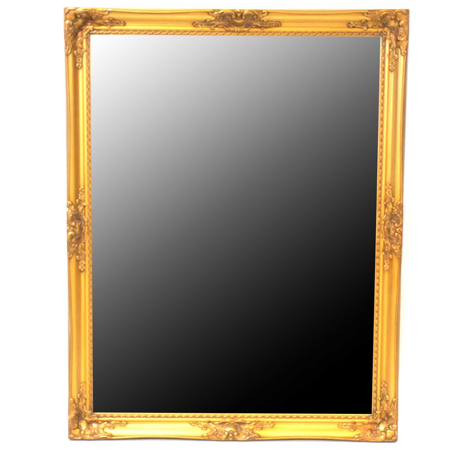 Modern overmantel mirror, gilt frame,